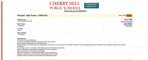 Cherry Hill Public School posts qualifications for a new Principle at Cherry Hill East.